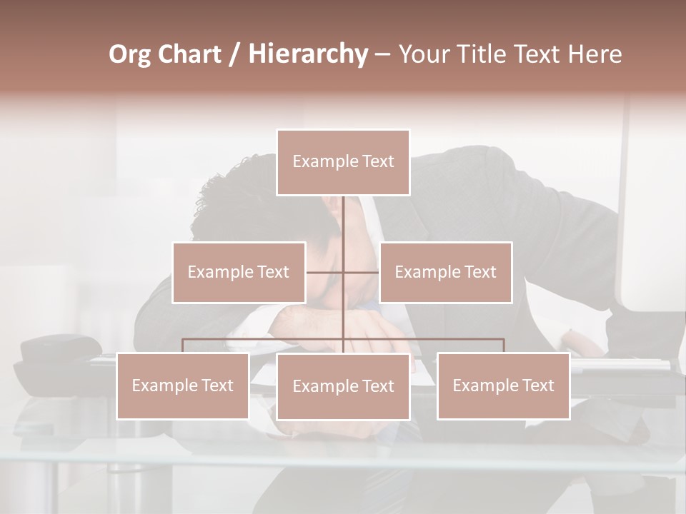 A Man In A Suit Sleeping On A Desk PowerPoint Template