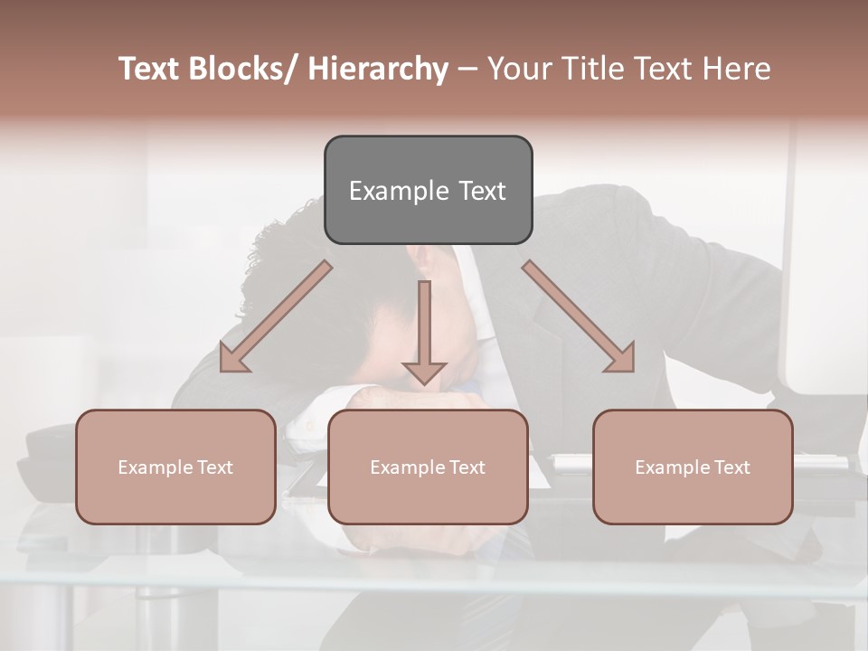 A Man In A Suit Sleeping On A Desk PowerPoint Template
