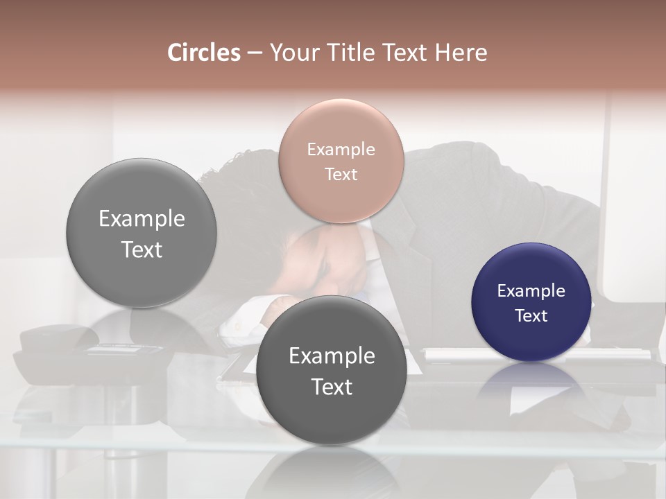 A Man In A Suit Sleeping On A Desk PowerPoint Template