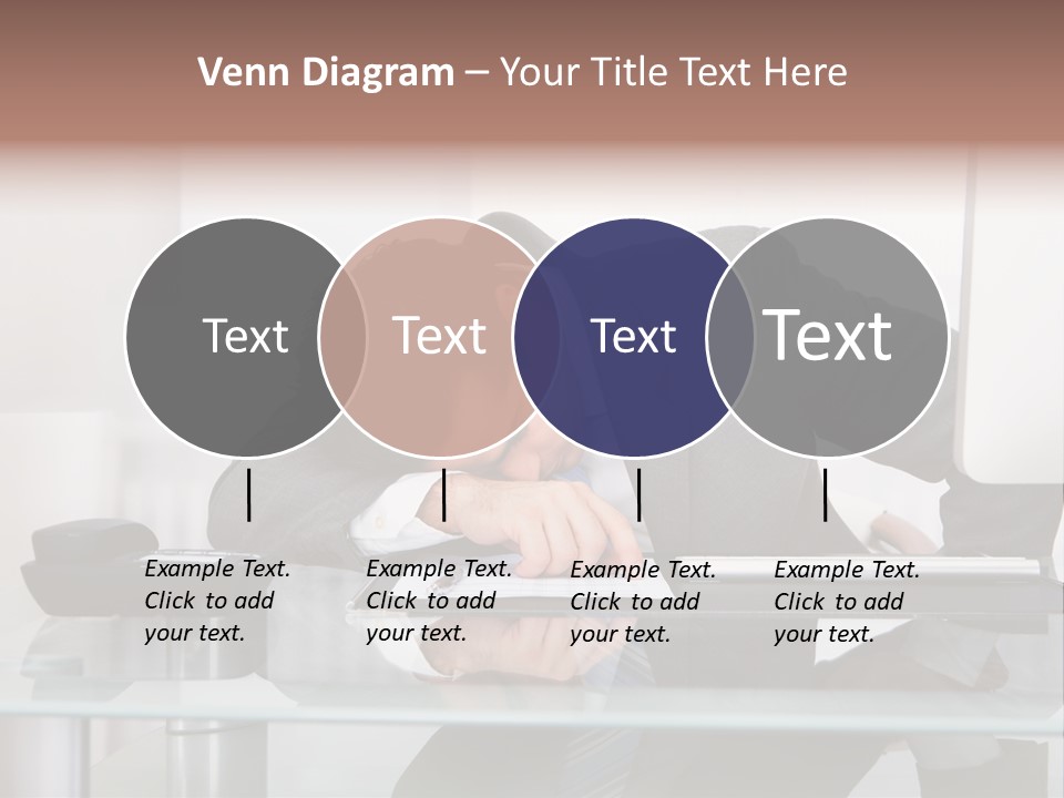 A Man In A Suit Sleeping On A Desk PowerPoint Template