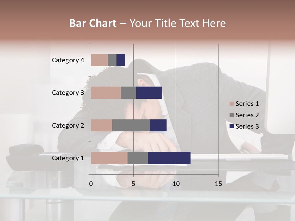 A Man In A Suit Sleeping On A Desk PowerPoint Template
