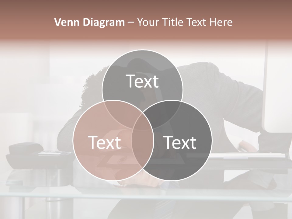 A Man In A Suit Sleeping On A Desk PowerPoint Template