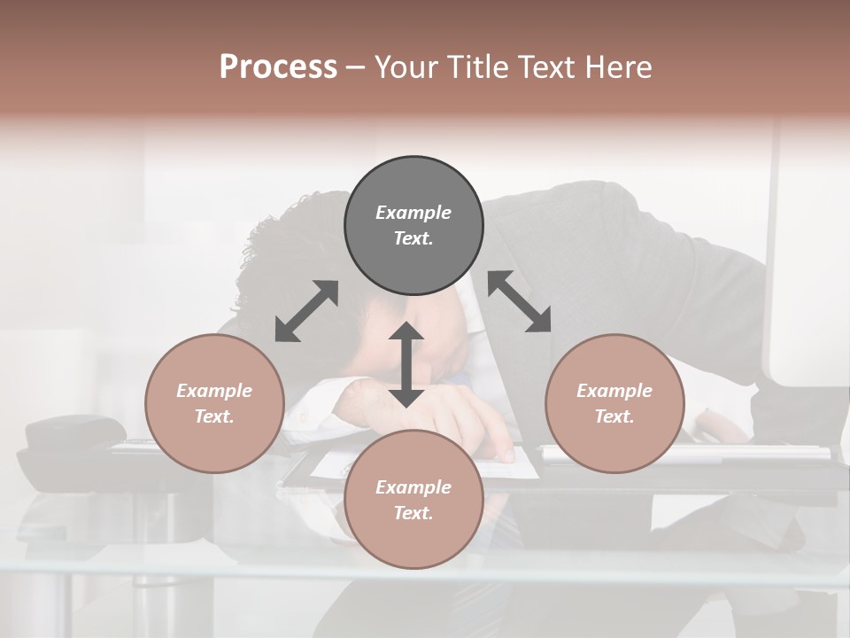 A Man In A Suit Sleeping On A Desk PowerPoint Template