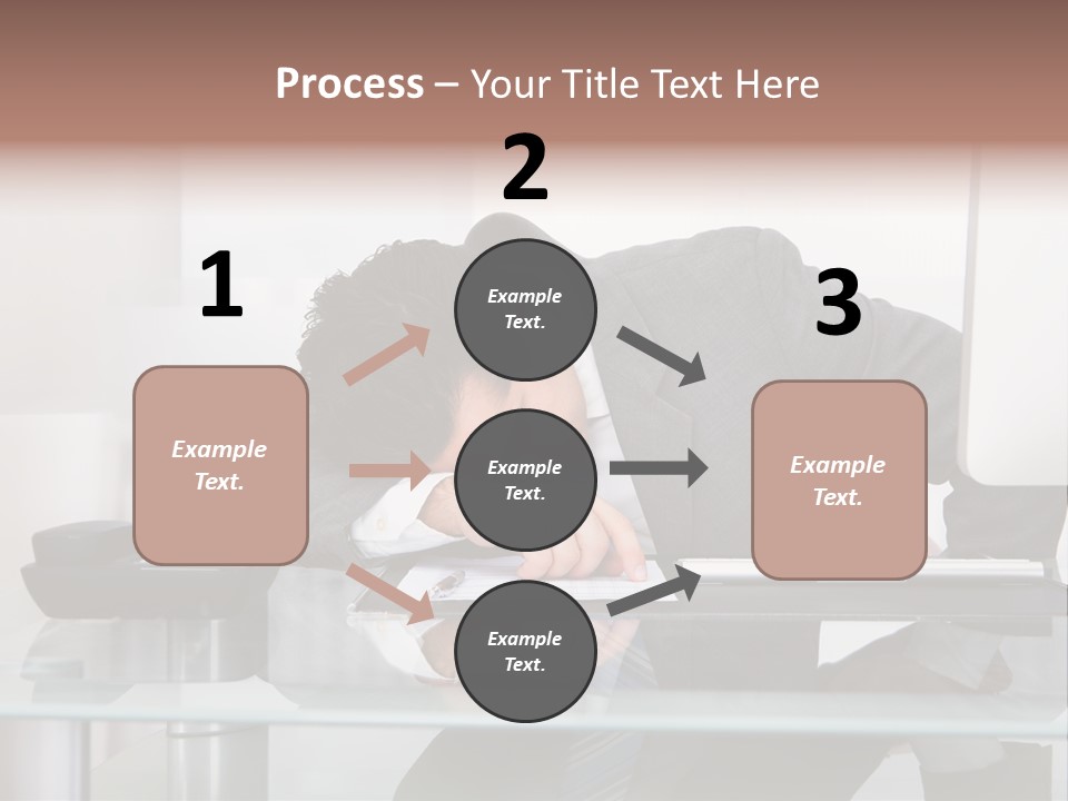 A Man In A Suit Sleeping On A Desk PowerPoint Template