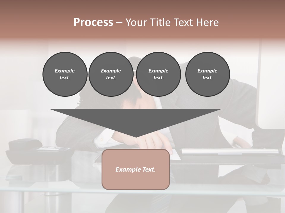 A Man In A Suit Sleeping On A Desk PowerPoint Template