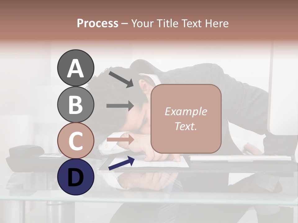 A Man In A Suit Sleeping On A Desk PowerPoint Template
