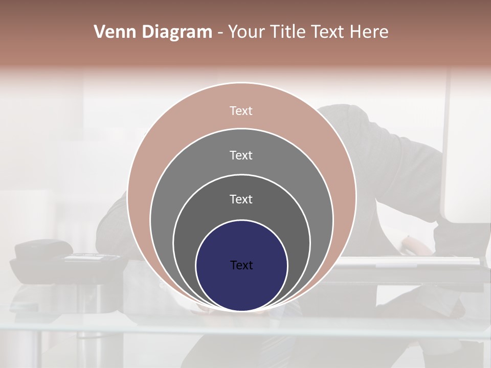 A Man In A Suit Sleeping On A Desk PowerPoint Template