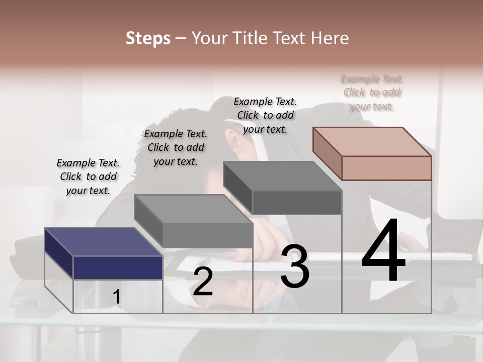 A Man In A Suit Sleeping On A Desk PowerPoint Template