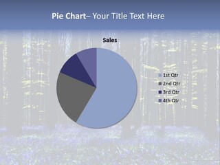 A Forest Filled With Blue Flowers And Trees PowerPoint Template