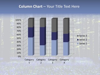 A Forest Filled With Blue Flowers And Trees PowerPoint Template