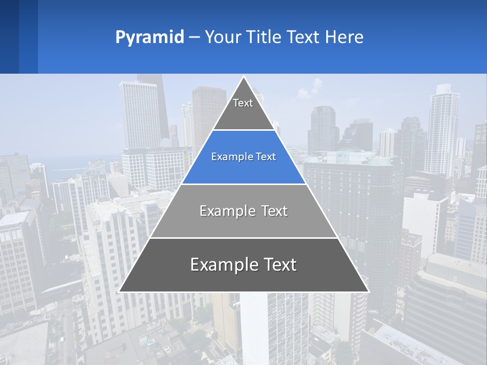 A City Skyline With Skyscrapers And A Blue Sky PowerPoint Template