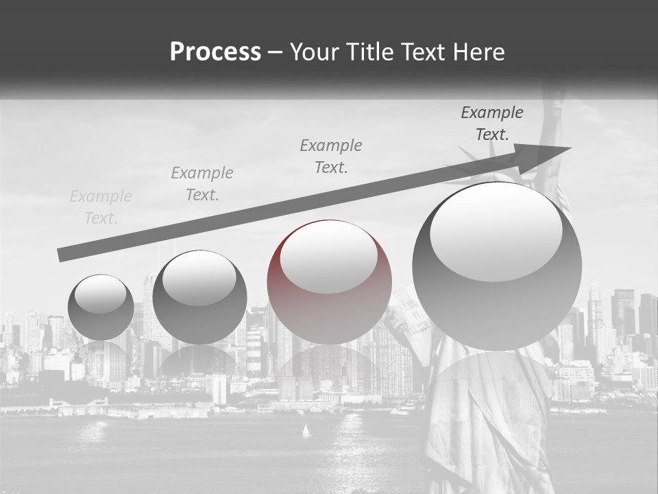 A Statue Of Liberty In Front Of A City Skyline PowerPoint Template