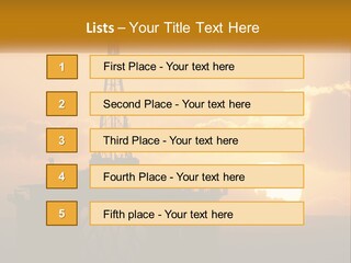 An Oil Rig In The Middle Of The Ocean At Sunset PowerPoint Template