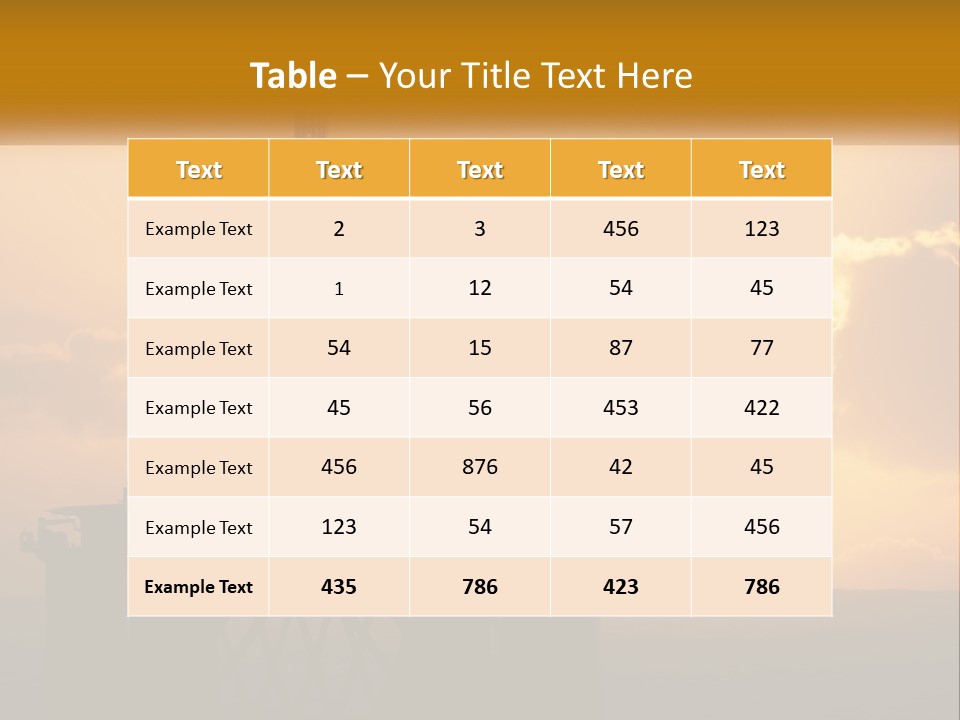 An Oil Rig In The Middle Of The Ocean At Sunset PowerPoint Template