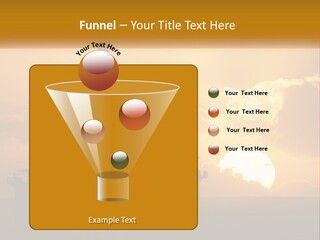 An Oil Rig In The Middle Of The Ocean At Sunset PowerPoint Template