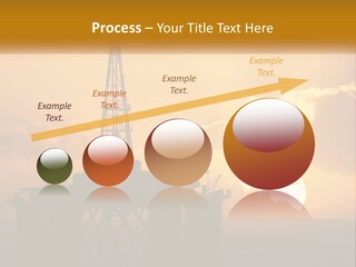 An Oil Rig In The Middle Of The Ocean At Sunset PowerPoint Template