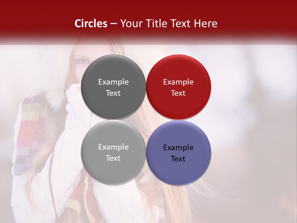 A Woman Wearing A Hat And Gloves With Her Hands In Her Mouth PowerPoint Template