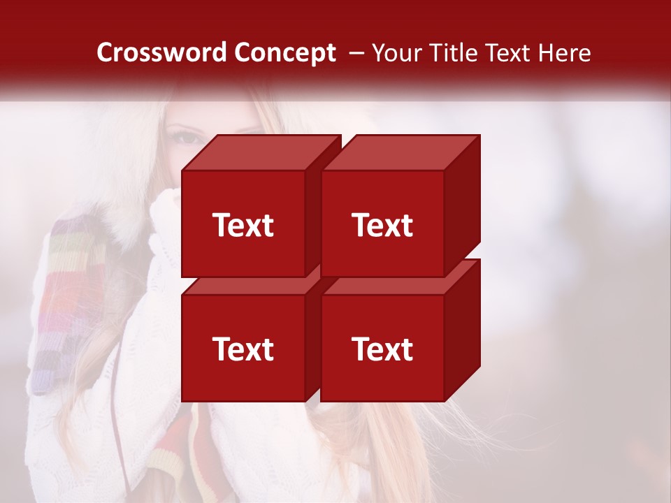 A Woman Wearing A Hat And Gloves With Her Hands In Her Mouth PowerPoint Template