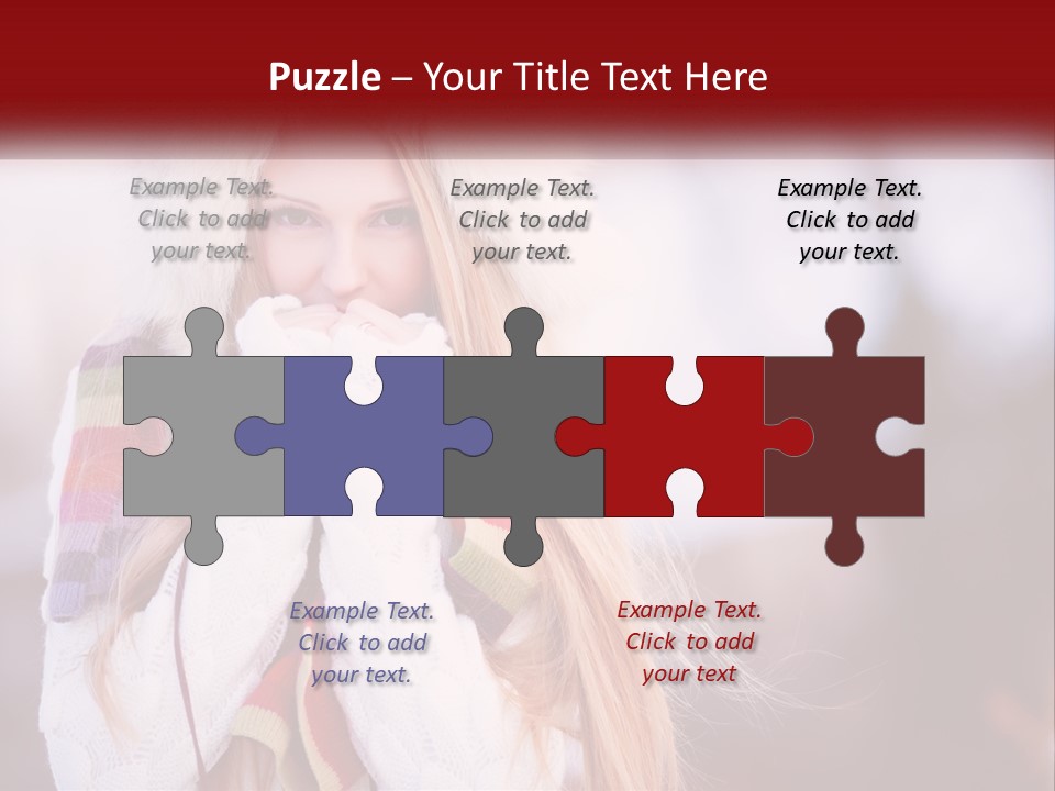 A Woman Wearing A Hat And Gloves With Her Hands In Her Mouth PowerPoint Template