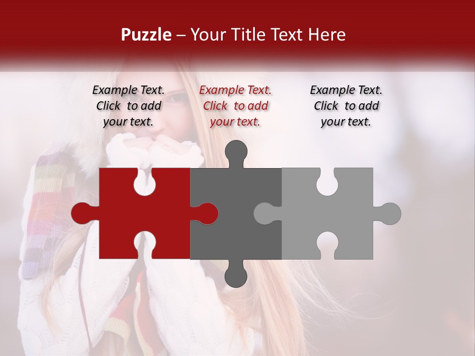 A Woman Wearing A Hat And Gloves With Her Hands In Her Mouth PowerPoint Template