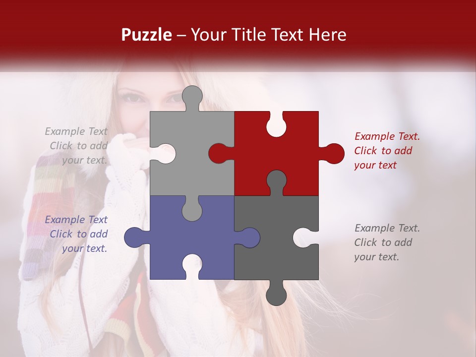 A Woman Wearing A Hat And Gloves With Her Hands In Her Mouth PowerPoint Template