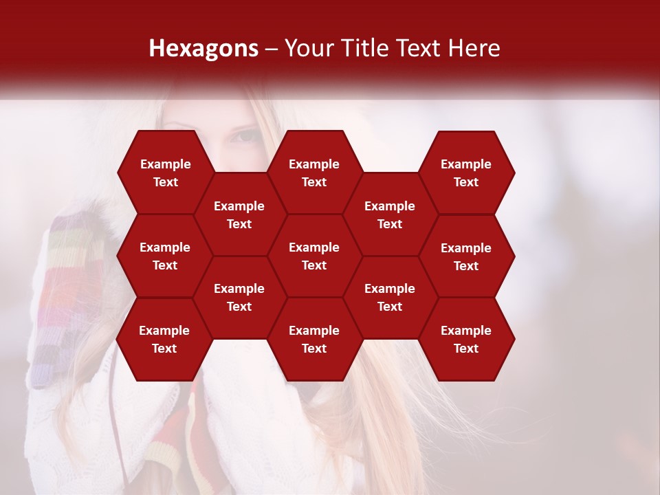 A Woman Wearing A Hat And Gloves With Her Hands In Her Mouth PowerPoint Template