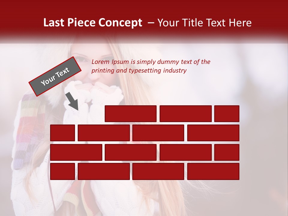 A Woman Wearing A Hat And Gloves With Her Hands In Her Mouth PowerPoint Template