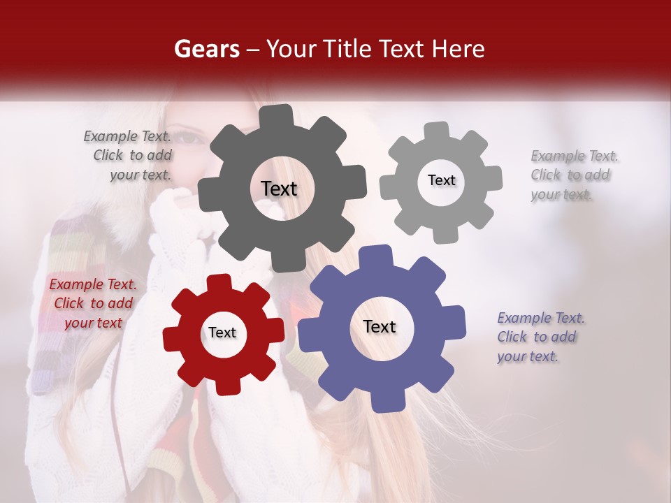 A Woman Wearing A Hat And Gloves With Her Hands In Her Mouth PowerPoint Template