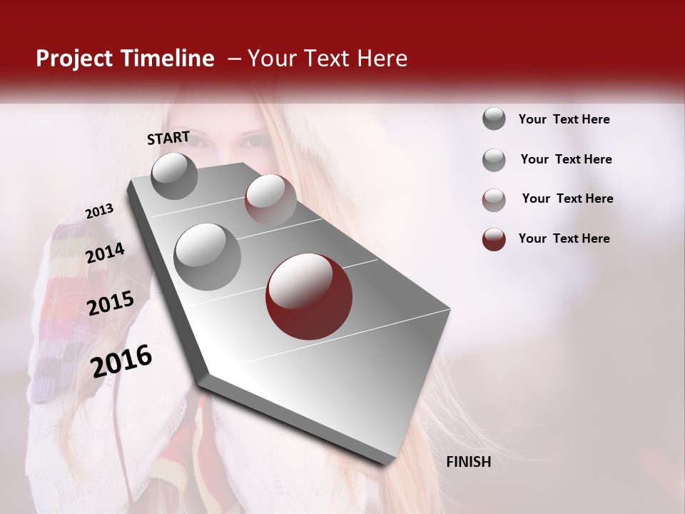 A Woman Wearing A Hat And Gloves With Her Hands In Her Mouth PowerPoint Template