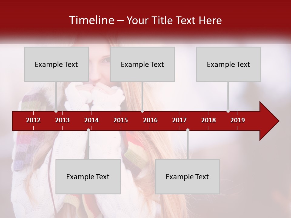 A Woman Wearing A Hat And Gloves With Her Hands In Her Mouth PowerPoint Template