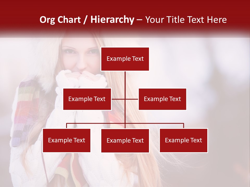 A Woman Wearing A Hat And Gloves With Her Hands In Her Mouth PowerPoint Template