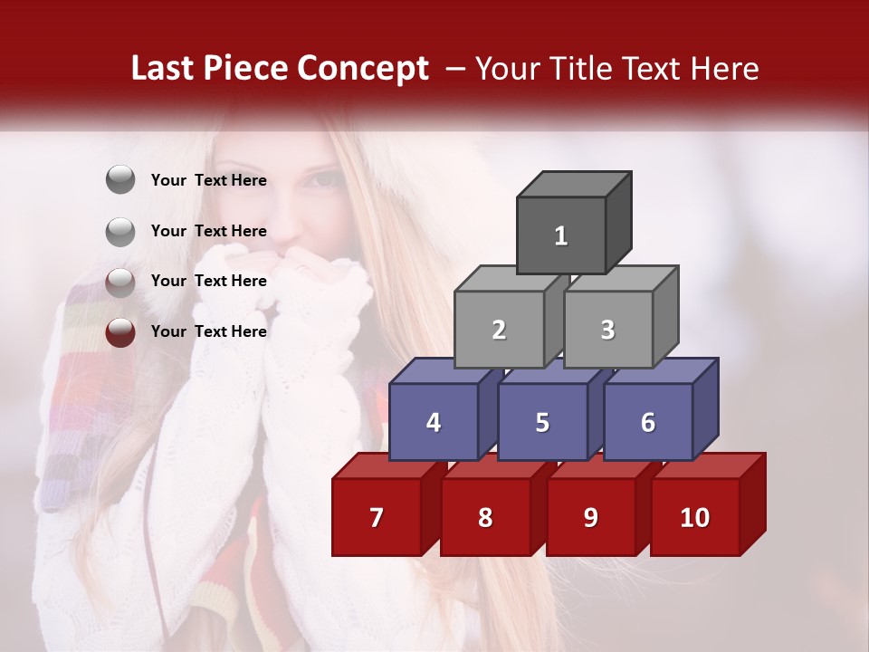 A Woman Wearing A Hat And Gloves With Her Hands In Her Mouth PowerPoint Template