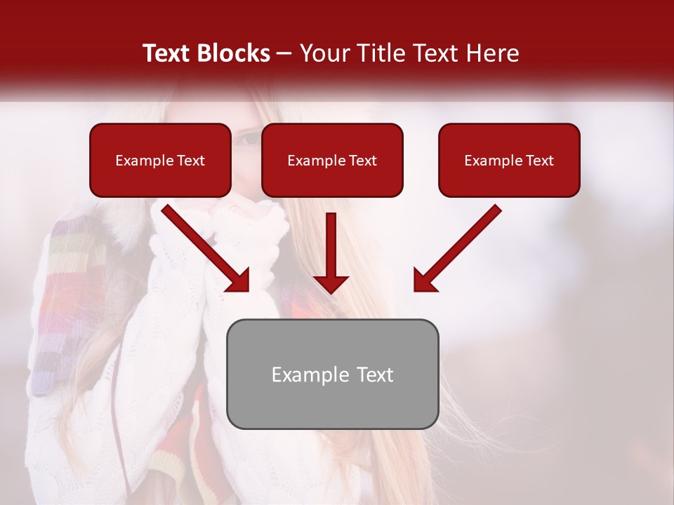A Woman Wearing A Hat And Gloves With Her Hands In Her Mouth PowerPoint Template