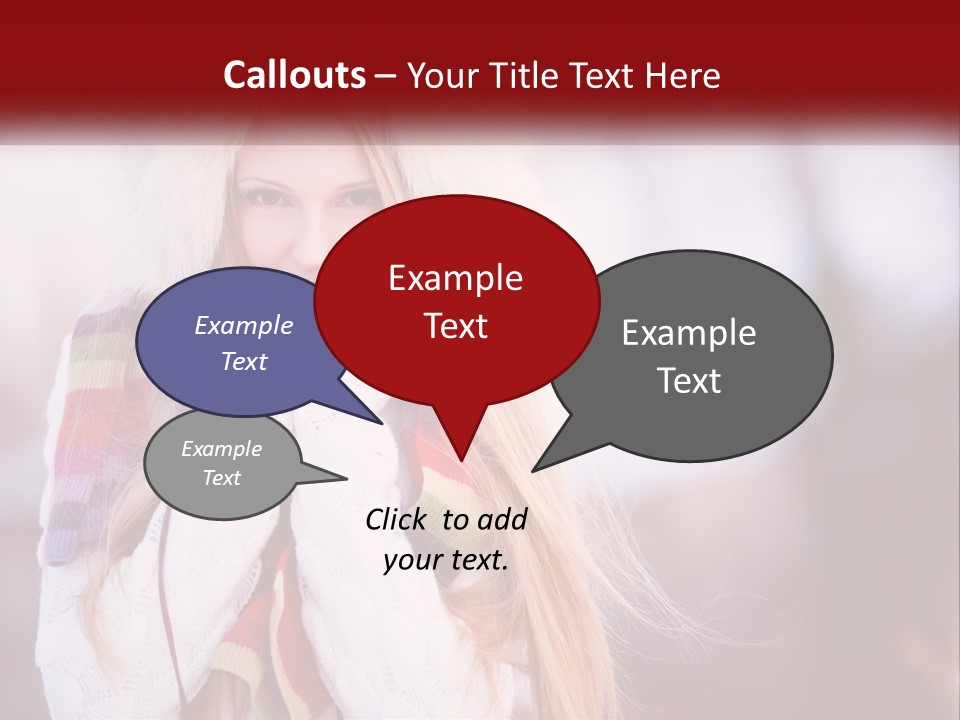 A Woman Wearing A Hat And Gloves With Her Hands In Her Mouth PowerPoint Template