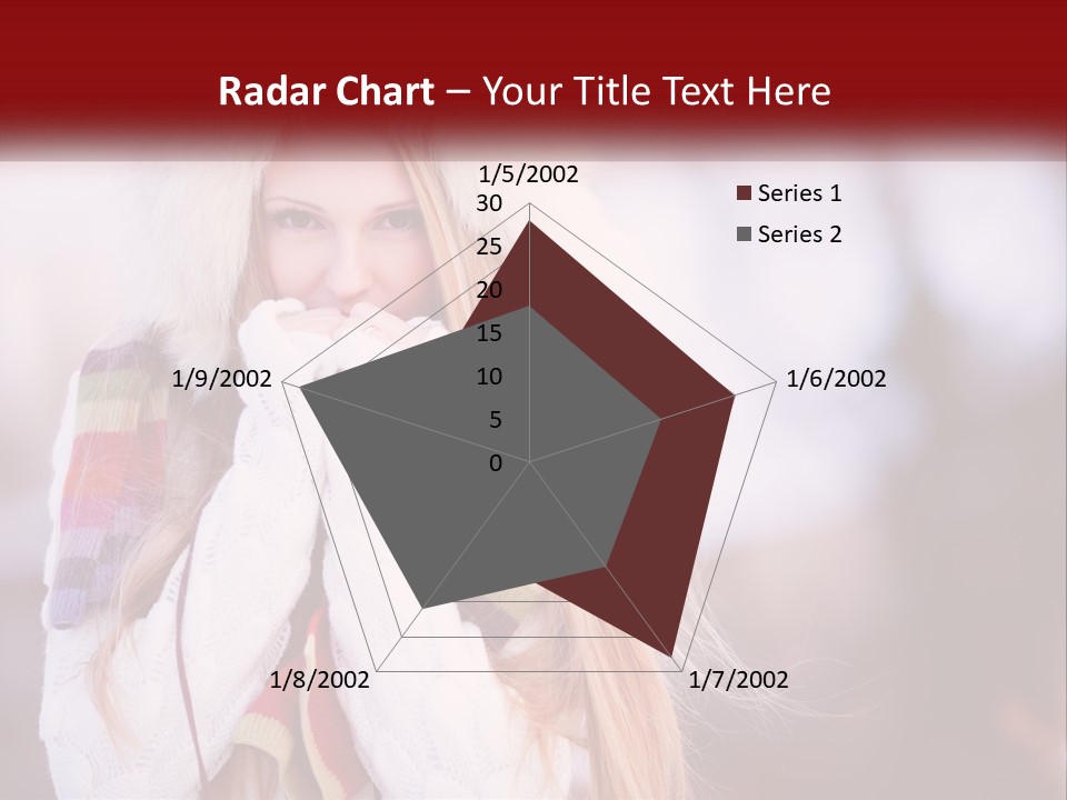 A Woman Wearing A Hat And Gloves With Her Hands In Her Mouth PowerPoint Template