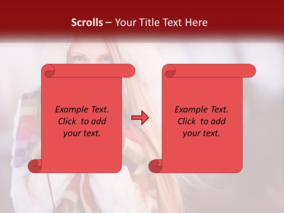 A Woman Wearing A Hat And Gloves With Her Hands In Her Mouth PowerPoint Template