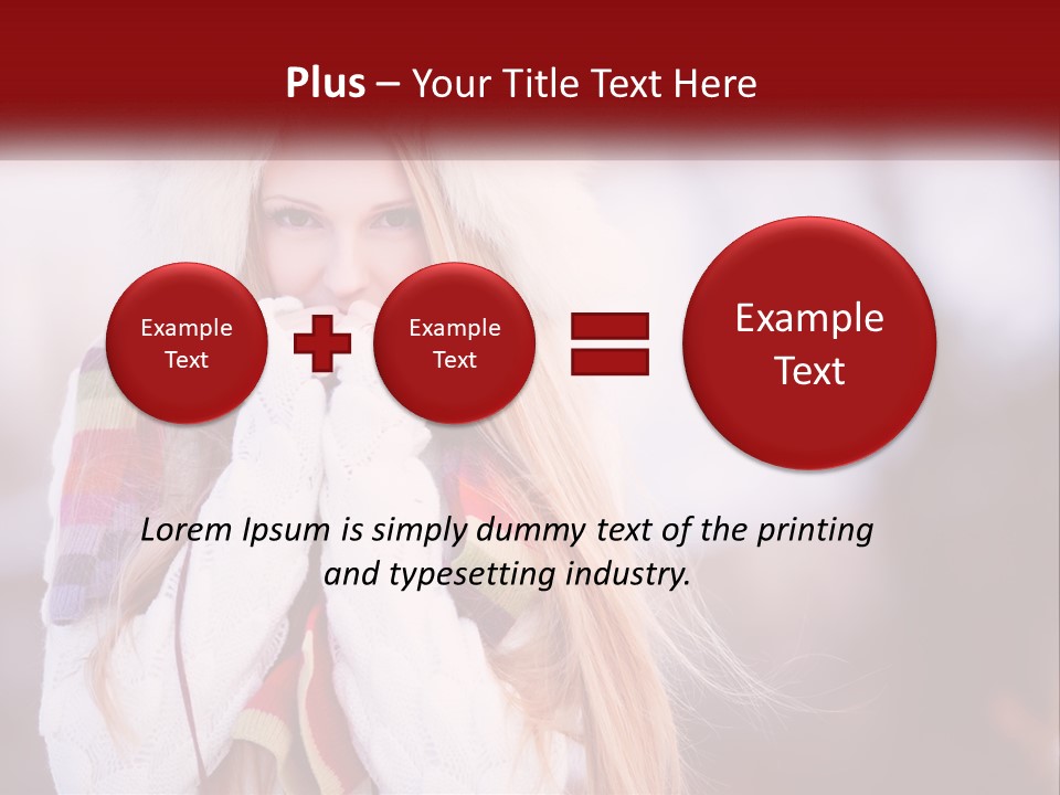 A Woman Wearing A Hat And Gloves With Her Hands In Her Mouth PowerPoint Template