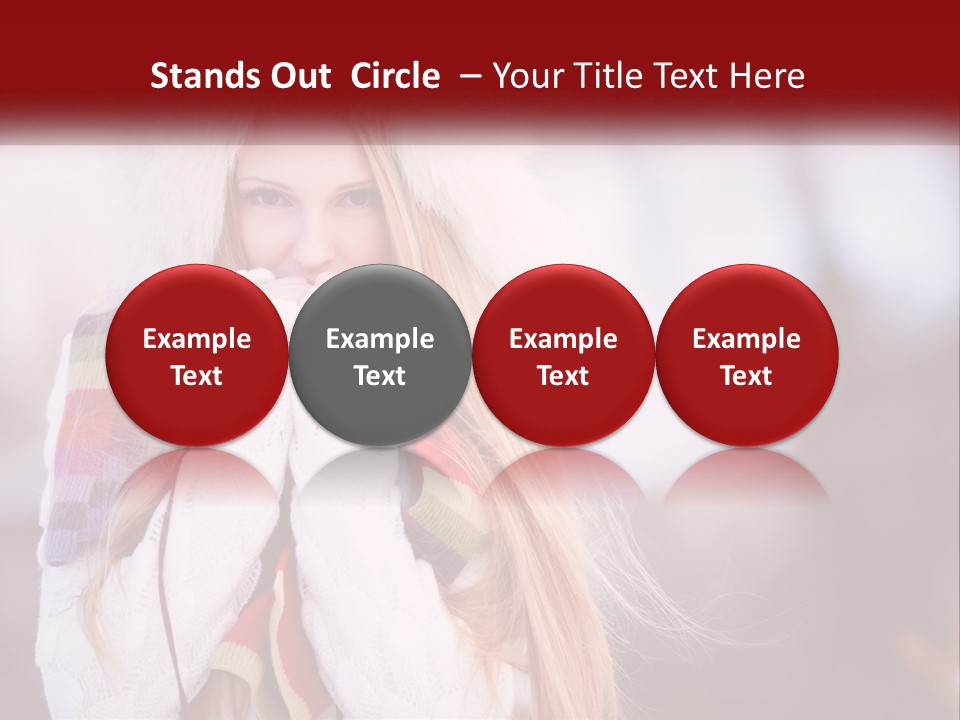 A Woman Wearing A Hat And Gloves With Her Hands In Her Mouth PowerPoint Template