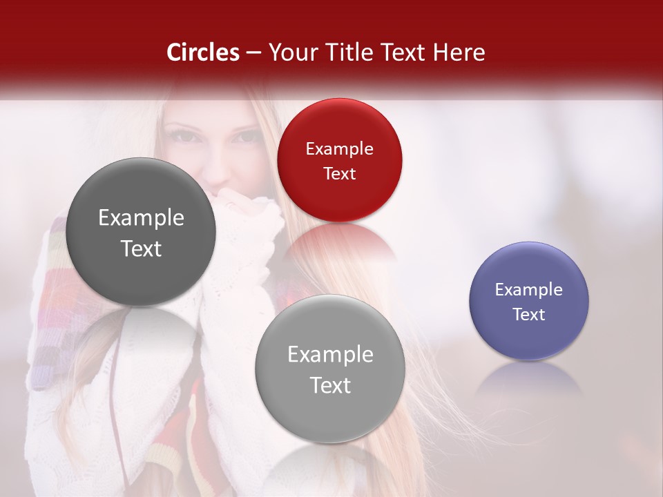 A Woman Wearing A Hat And Gloves With Her Hands In Her Mouth PowerPoint Template