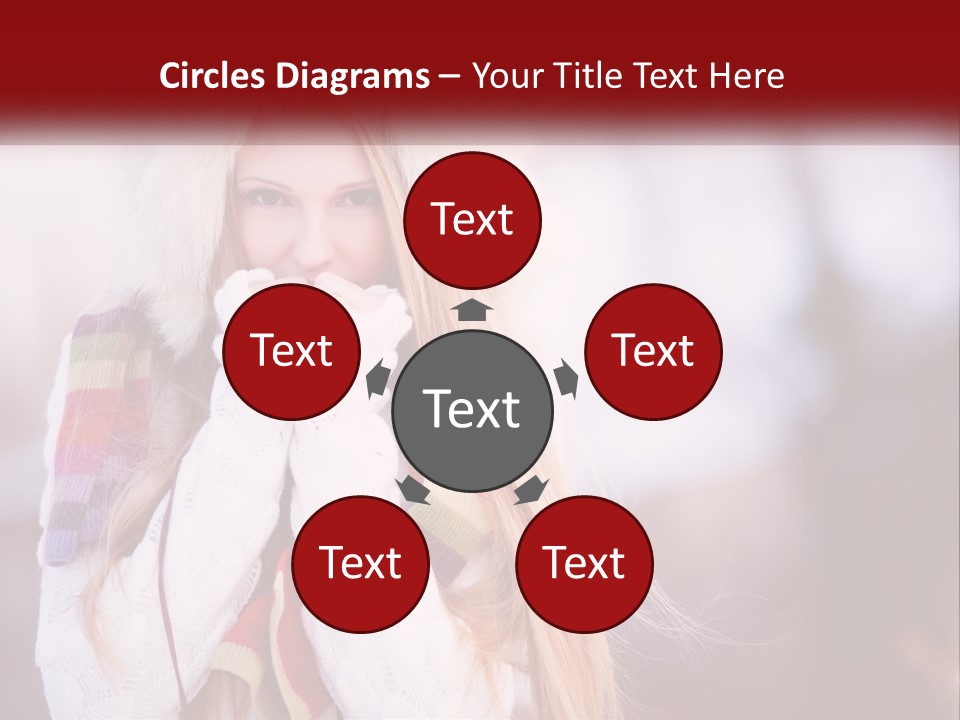 A Woman Wearing A Hat And Gloves With Her Hands In Her Mouth PowerPoint Template