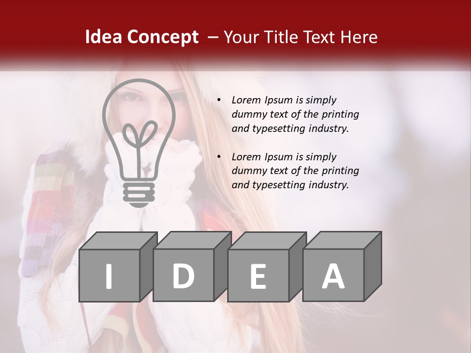 A Woman Wearing A Hat And Gloves With Her Hands In Her Mouth PowerPoint Template