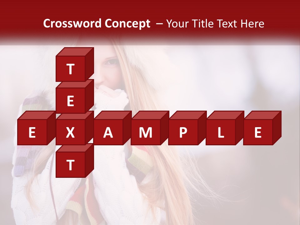 A Woman Wearing A Hat And Gloves With Her Hands In Her Mouth PowerPoint Template