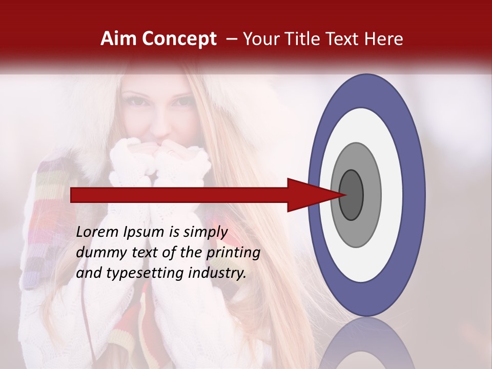 A Woman Wearing A Hat And Gloves With Her Hands In Her Mouth PowerPoint Template