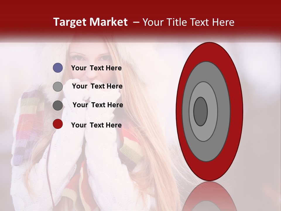 A Woman Wearing A Hat And Gloves With Her Hands In Her Mouth PowerPoint Template