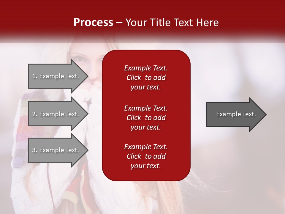 A Woman Wearing A Hat And Gloves With Her Hands In Her Mouth PowerPoint Template