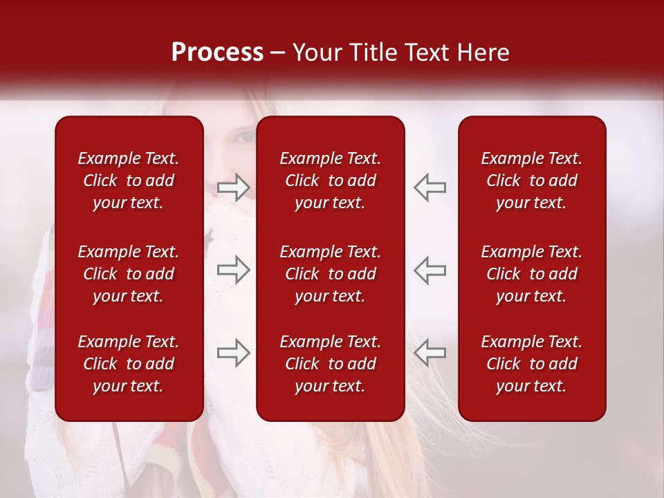 A Woman Wearing A Hat And Gloves With Her Hands In Her Mouth PowerPoint Template