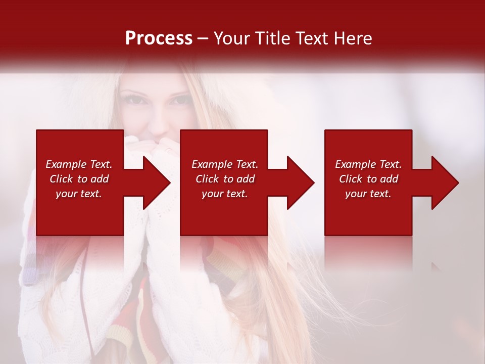 A Woman Wearing A Hat And Gloves With Her Hands In Her Mouth PowerPoint Template