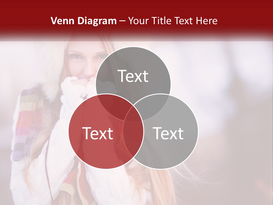 A Woman Wearing A Hat And Gloves With Her Hands In Her Mouth PowerPoint Template