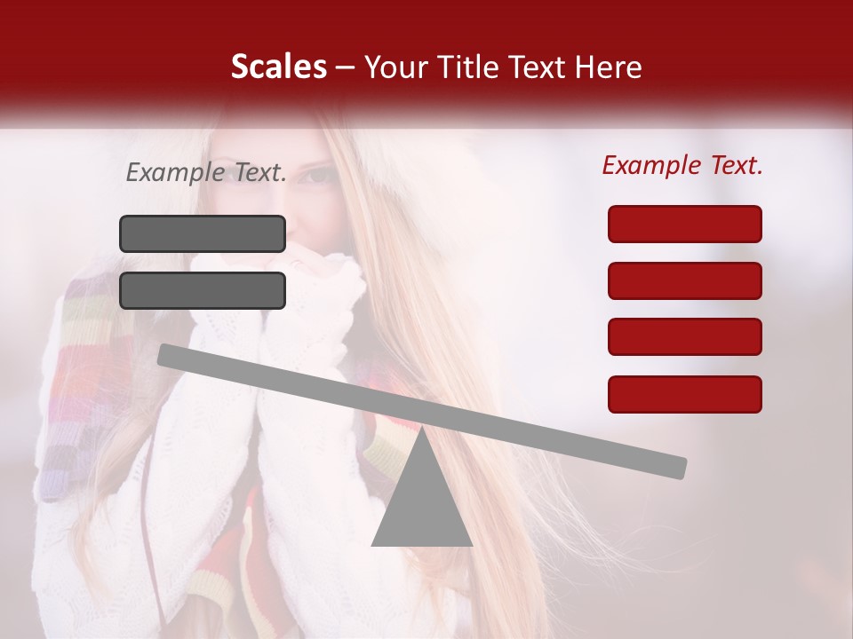 A Woman Wearing A Hat And Gloves With Her Hands In Her Mouth PowerPoint Template