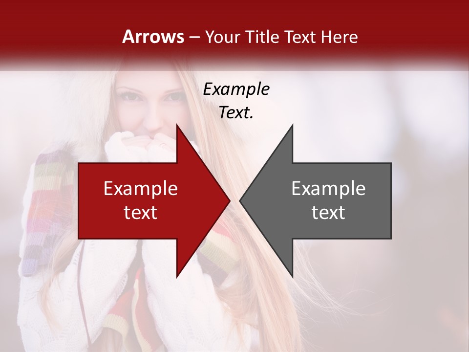 A Woman Wearing A Hat And Gloves With Her Hands In Her Mouth PowerPoint Template